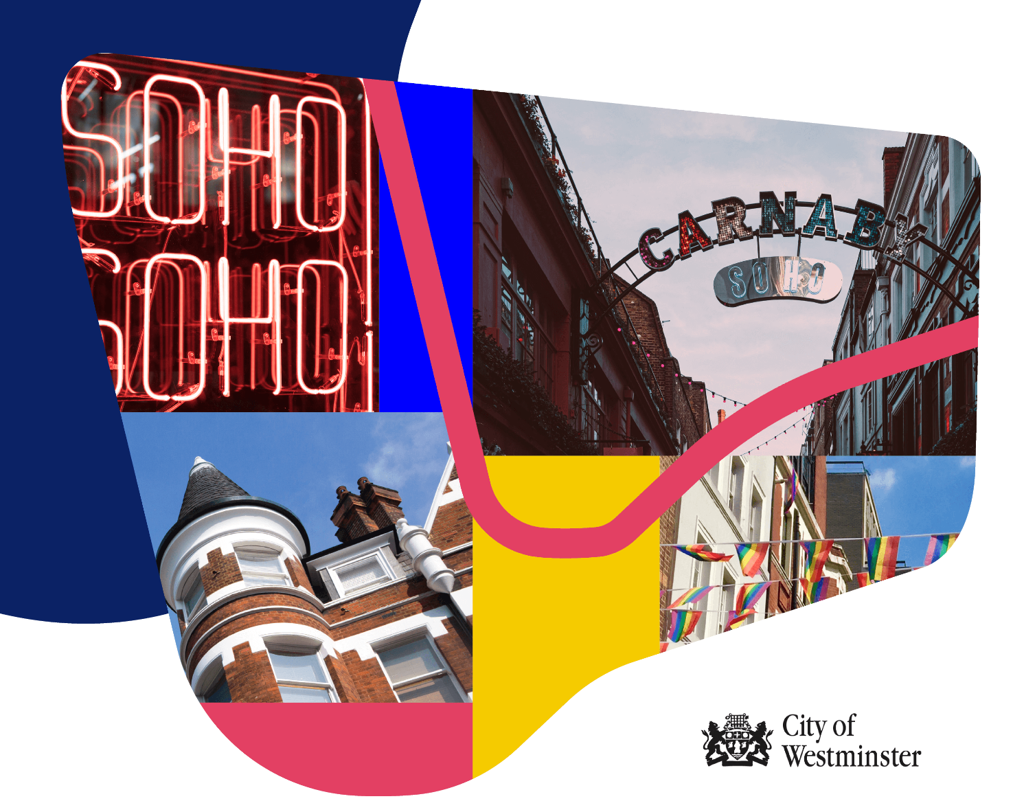 Screenshot of design on council website about the Vision for Soho